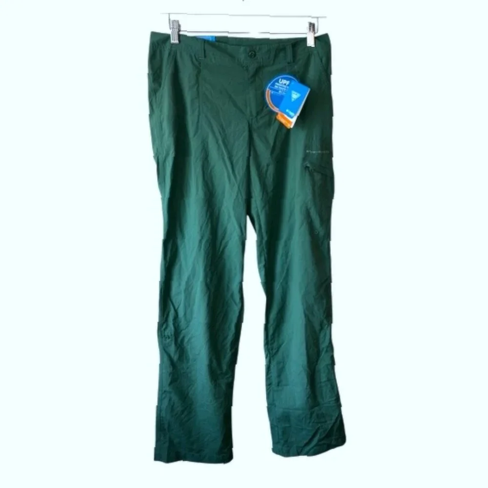 NWT Columbia PFG Omni-Shade UPF Straight Leg Hiking Pants Womens Size 6 Regular - Picture 1 of 6